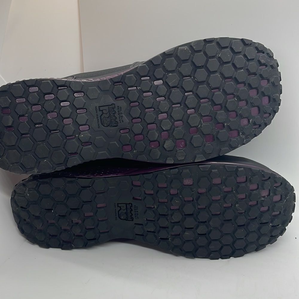 Timberland Pro A2174 Black Purple Reaxion Composite Toe Athletic Women’s Sz 9.5 - Picture 8 of 9